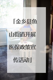 金乡县鱼山街道开展医保政策宣传活动