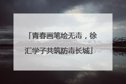 青春画笔绘无毒，徐汇学子共筑防毒长城