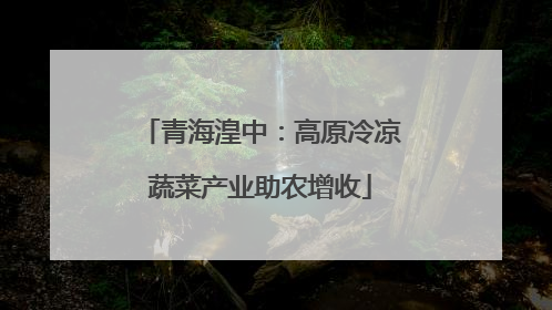 青海湟中：高原冷凉蔬菜产业助农增收