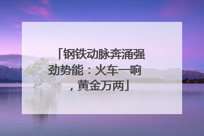 钢铁动脉奔涌强劲势能：火车一响，黄金万两