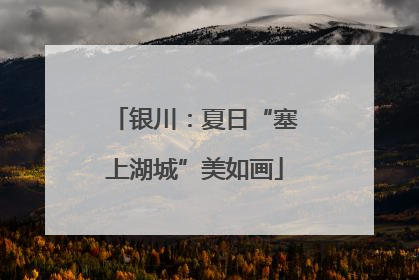 银川：夏日“塞上湖城”美如画