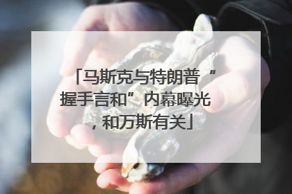 马斯克与特朗普“握手言和”内幕曝光，和万斯有关
