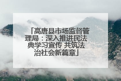 高唐县市场监督管理局：深入推进民法典学习宣传 共筑法治社会新篇章