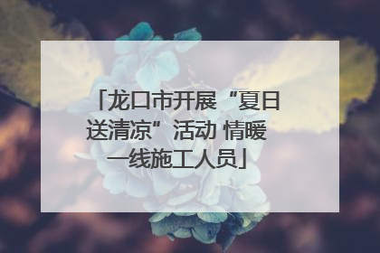 龙口市开展“夏日送清凉”活动 情暖一线施工人员