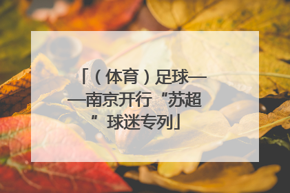 （体育）足球——南京开行“苏超”球迷专列