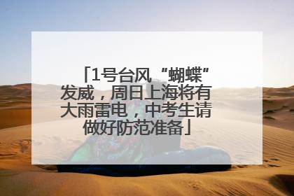 1号台风“蝴蝶”发威，周日上海将有大雨雷电，中考生请做好防范准备