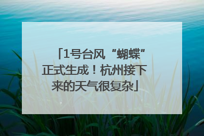 1号台风“蝴蝶”正式生成！杭州接下来的天气很复杂