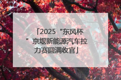 2025“东风杯”京堰新能源汽车拉力赛圆满收官