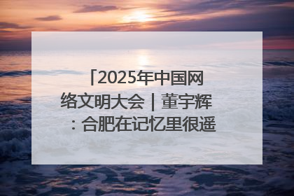 2025年中国网络文明大会｜董宇辉：合肥在记忆里很遥远也很亲切