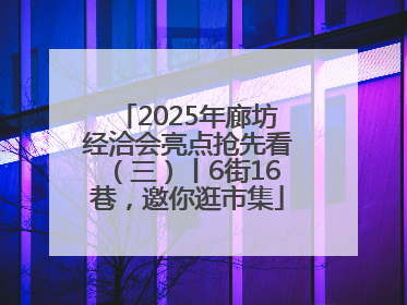 2025年廊坊经洽会亮点抢先看（三）丨6街16巷，邀你逛市集
