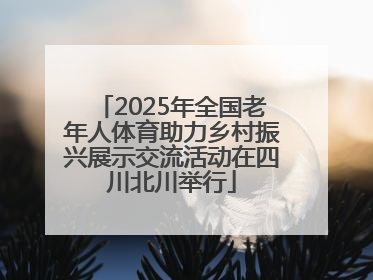 2025年全国老年人体育助力乡村振兴展示交流活动在四川北川举行