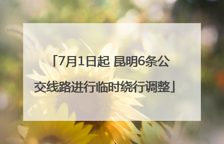 7月1日起 昆明6条公交线路进行临时绕行调整