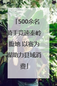 500余名骑手竞速秦岭腹地 以赛为媒助力县域消费