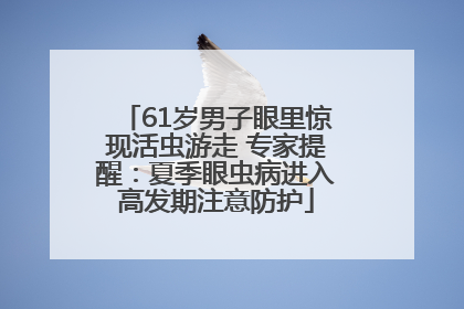 61岁男子眼里惊现活虫游走 专家提醒：夏季眼虫病进入高发期注意防护
