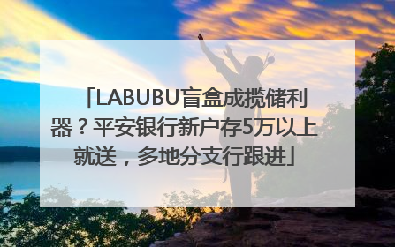 LABUBU盲盒成揽储利器？平安银行新户存5万以上就送，多地分支行跟进